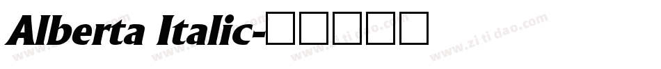 Alberta Italic字体转换